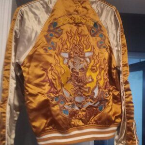 Avirex 'Black Devils' Satin reversible jacket